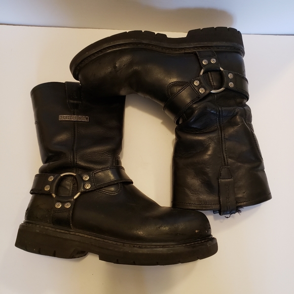 Harley-Davidson Other - Harley Davidson Black Leather Steel Toe Moto Boots